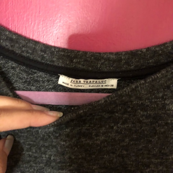 Zara Dark Grey Fleece Sweater - Picture 2 of 5